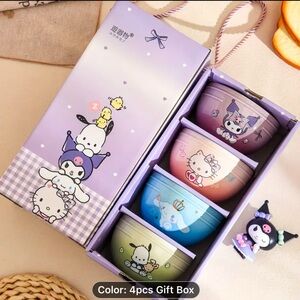 Sanrio Cute Cartoon Ceramic Bowls Set